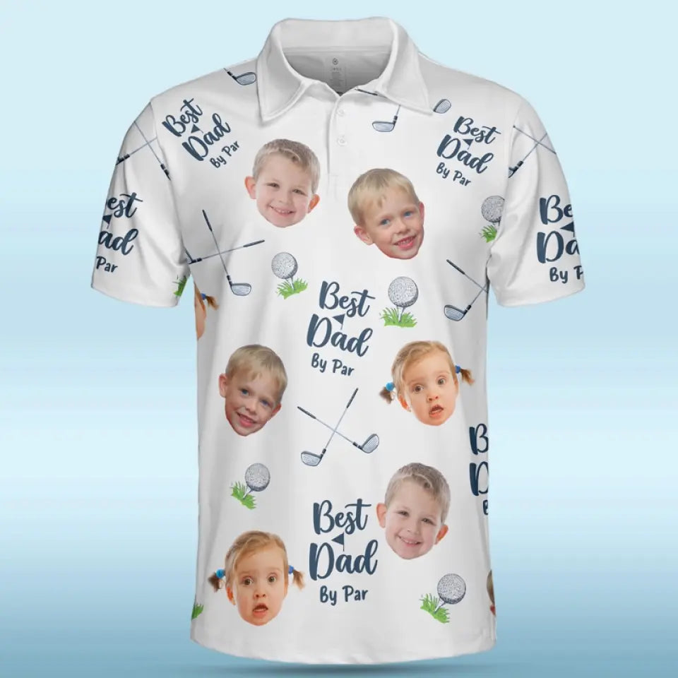 Custom Photo Best Dad Ever - Family Personalized Custom All Over Print Polo Shirt - Father's Day, Gift For Dad