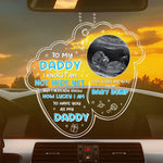 Custom Photo Lucky To Have You As My Daddy - Family Personalized Custom Car Ornament - Acrylic Custom Shaped - Father's Day, Gift For New Dads, Dad
