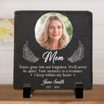 Custom Photo To Live In The Hearts - Memorial Personalized Custom Square Shaped Memorial Stone - Sympathy Gift For Mom, Family