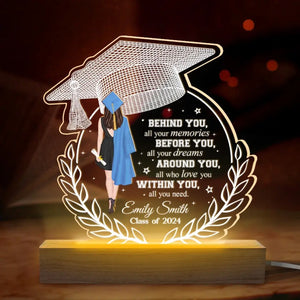 Forever My Little Girl - Family Personalized Custom Shaped 3D LED Light - Graduation Gift For Family Members, Siblings, Brothers, Sisters