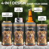 Custom Photo Dog Solves Most Of My Problems, Beer Solves The Rest - Dog Personalized Custom 4 In 1 Can Cooler Tumbler - Father's Day, Gift For Pet Owners, Pet Lovers