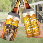 Custom Photo Dog Father Beer Lover - Dog Personalized Custom 4 In 1 Can Cooler Tumbler - Father's Day, Gift For Dog Lovers, Dad