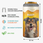 Custom Photo Dog Father Beer Lover - Dog Personalized Custom 4 In 1 Can Cooler Tumbler - Father's Day, Gift For Dog Lovers, Dad