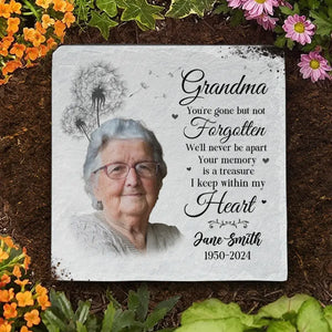 Custom Photo Your Life Was A Blessing - Memorial Personalized Custom Square Shaped Memorial Stone - Sympathy Gift For Family Members