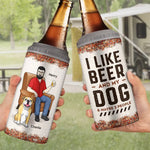 My Mates Are Dog and Beer - Dog Personalized Custom 4 In 1 Can Cooler Tumbler - Father's Day, Gift For Dog Lovers, Dad, Beer Lovers