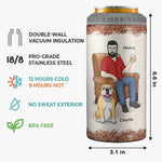 My Mates Are Dog and Beer - Dog Personalized Custom 4 In 1 Can Cooler Tumbler - Father's Day, Gift For Dog Lovers, Dad, Beer Lovers