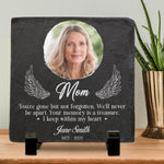 Custom Photo To Live In The Hearts - Memorial Personalized Custom Square Shaped Memorial Stone - Sympathy Gift For Mom, Family