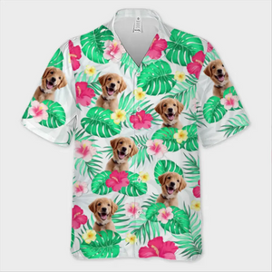 Custom Photo It's Summer Time - Dog & Cat Personalized Custom Unisex Tropical Hawaiian Aloha Shirt - Summer Vacation Gift, Gift For Pet Owners, Pet Lovers