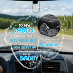 Custom Photo Lucky To Have You As My Daddy - Family Personalized Custom Car Ornament - Acrylic Custom Shaped - Father's Day, Gift For New Dads, Dad