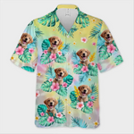 Custom Photo I Just Want To Lie On The Beach - Dog & Cat Personalized Custom Unisex Tropical Hawaiian Aloha Shirt - Summer Vacation Gift, Gift For Dog Lovers, Cat Lovers