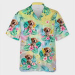 Custom Photo I Just Want To Lie On The Beach - Dog & Cat Personalized Custom Unisex Tropical Hawaiian Aloha Shirt - Summer Vacation Gift, Gift For Dog Lovers, Cat Lovers