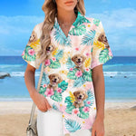 Custom Photo I Just Want To Lie On The Beach - Dog & Cat Personalized Custom Unisex Tropical Hawaiian Aloha Shirt - Summer Vacation Gift, Gift For Dog Lovers, Cat Lovers