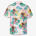 Custom Photo I Just Want To Lie On The Beach - Dog & Cat Personalized Custom Unisex Tropical Hawaiian Aloha Shirt - Summer Vacation Gift, Gift For Dog Lovers, Cat Lovers