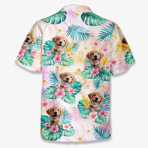 Custom Photo I Just Want To Lie On The Beach - Dog & Cat Personalized Custom Unisex Tropical Hawaiian Aloha Shirt - Summer Vacation Gift, Gift For Pet Owners, Pet Lovers