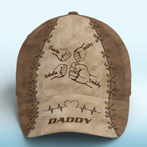 The Value Of A Loving Father Has No Price - Family Personalized Custom Hat, All Over Print Classic Cap - Father's Day, Gift For Dad, Grandpa