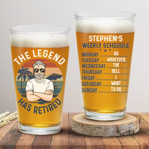 Everyday Is A Weekend - Personalized Custom Beer Glass - Appreciation, Retirement Gift For Coworkers, Work Friends, Colleagues