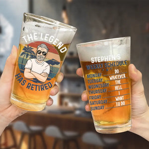 Everyday Is A Weekend - Personalized Custom Beer Glass - Appreciation, Retirement Gift For Coworkers, Work Friends, Colleagues