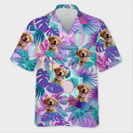 Custom Photo Summer Vibe - Dog & Cat Personalized Custom Unisex Tropical Hawaiian Aloha Shirt - Summer Vacation Gift, Gift For Dog Lovers