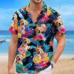 Custom Photo Coolest On The Beach - Dog & Cat Personalized Custom Unisex Tropical Hawaiian Aloha Shirt - Summer Vacation Gift, Gift For Dog Lovers, Pet Lovers