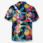 Custom Photo Coolest On The Beach - Dog & Cat Personalized Custom Unisex Tropical Hawaiian Aloha Shirt - Summer Vacation Gift, Gift For Dog Lovers, Pet Lovers