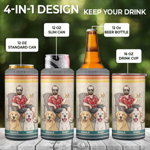 Dogs Solve Most Of My Problems - Dog Personalized Custom 4 In 1 Can Cooler Tumbler - Father's Day, Gift For Pet Owners, Pet Lovers