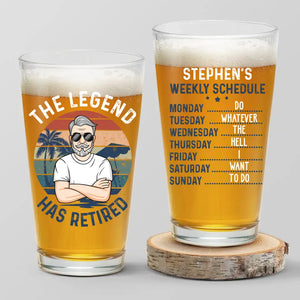 Everyday Is A Weekend - Personalized Custom Beer Glass - Appreciation, Retirement Gift For Coworkers, Work Friends, Colleagues