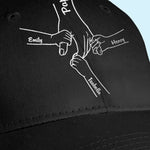 Custom Family Hand Holding Name Gifts - Personalized Embroidered Cap