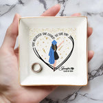 A Sweet Ending To A New Beginning - Family Personalized Custom Jewelry Dish - Graduation Gift For Women