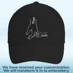 Custom Family Hand Holding Name Gifts - Personalized Embroidered Cap