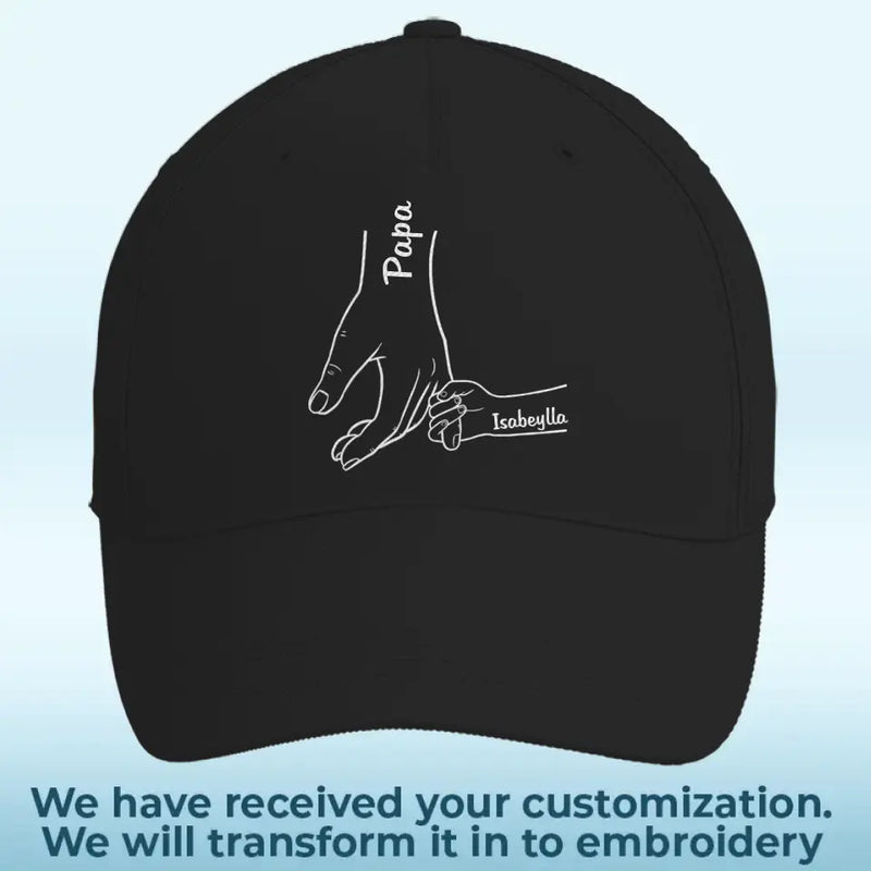 Happy Father’s Day, From Your Little Girl - Family Personalized Custom Line Embroidered Cap - Father's Day, Gift For Dad