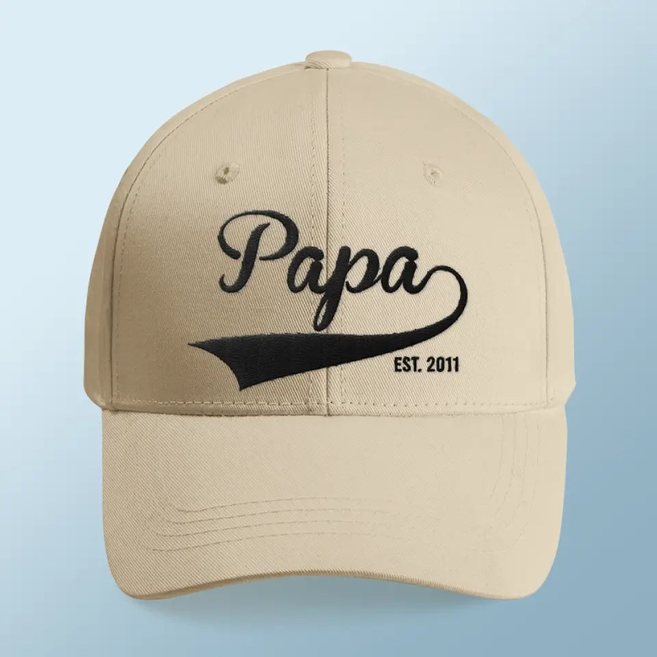 Hey Dad, You're Doing A Great Job - Family Personalized Custom Line Embroidered Cap - Father's Day, Gift For Dad