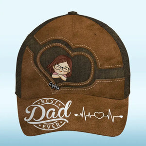 Best Dad Ever - Family Personalized Custom Hat, All Over Print Classic Cap - Father's Day, Gift For Dad, Grandpa