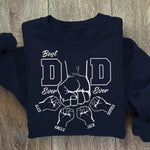 Custom Name Best Dad Gifts - Personalized Embroidered Sweatshirt