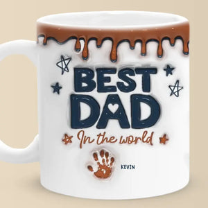 Best Grandpa In The World - Family Personalized Custom 3D Inflated Effect Printed Mug - Father's Day, Gift For Dad, Grandpa