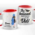 A New Me Starts With A New Journey - Family Personalized Custom Accent Mug - Graduation Gift For Daughter, Sisters, Friends