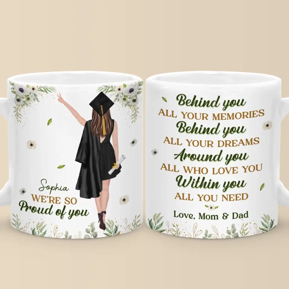 Feel So Proud Of You - Family Personalized Custom Mug - Graduation Gif -  Pawfect House