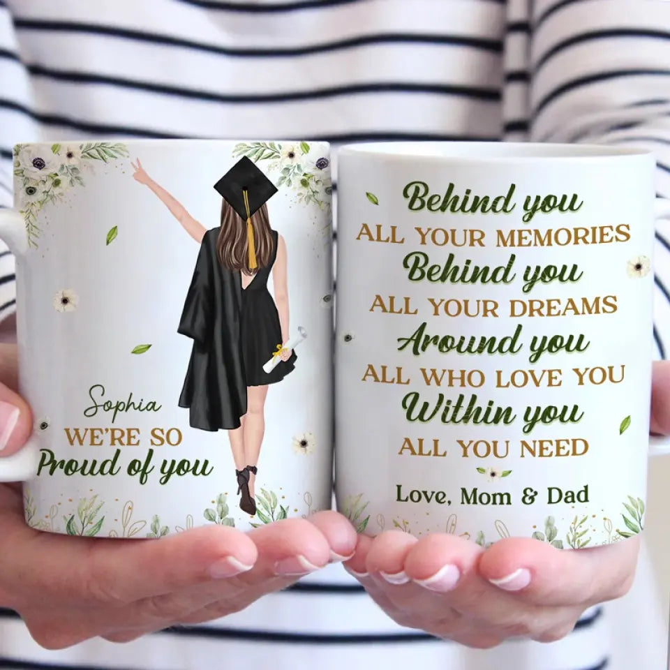 Feel So Proud Of You - Family Personalized Custom Mug - Graduation Gif -  Pawfect House