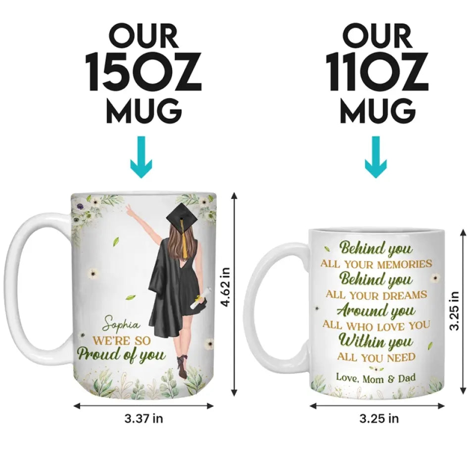 Feel So Proud Of You - Family Personalized Custom Mug - Graduation Gif -  Pawfect House