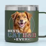 Be The Person Your Pets Think You Are - Dog & Cat Personalized Custom 14oz Stainless Steel Tumbler With Handle - New Arrival, Father's Day, Gift For Dad, Dog Lovers, Cat Lovers [AMZ]