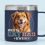 Be The Person Your Pets Think You Are - Dog & Cat Personalized Custom 14oz Stainless Steel Tumbler With Handle - New Arrival, Father's Day, Gift For Dad, Dog Lovers, Cat Lovers [AMZ]
