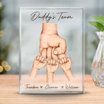 To Our Family, You Are The World - Family Personalized Custom Rectangle Shaped Acrylic Plaque - Father's Day, Gift For Dad