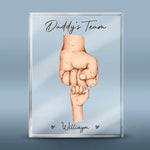 To Our Family, You Are The World - Family Personalized Custom Rectangle Shaped Acrylic Plaque - Father's Day, Gift For Dad