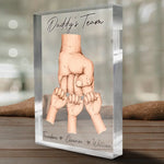 To Our Family, You Are The World - Family Personalized Custom Rectangle Shaped Acrylic Plaque - Father's Day, Gift For Dad