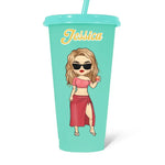 Smell The Sea, And Feel The Sky - Bestie Personalized Custom Changing Color Cup - Summer Vacation Gift, Birthday Pool Party Gift For BFF, Sisters, Bestie