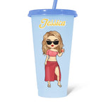 Smell The Sea, And Feel The Sky - Bestie Personalized Custom Changing Color Cup - Summer Vacation Gift, Birthday Pool Party Gift For BFF, Sisters, Bestie