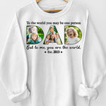 Dad, You Are The World To Us - Family Personalized Custom Unisex Sweatshirt With Design On Sleeve - Father's Day, Gift For Dad, Grandpa