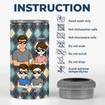 To Dad From The Reason You Drink - Family Personalized Custom 4 In 1 Can Cooler Tumbler - Father's Day, Gift For Family