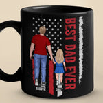Having Someone To Love Is Family - Family Personalized Custom Black Mug - Father's Day, Gift For Dad, Grandpa