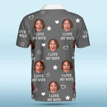 Custom Photo Besides Chocolate, You're My Favorite - Couple Personalized Custom All Over Print Polo Shirt - Father's Day, Gift For Wife, Husband, Couple