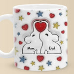 The Heart Of A Home - Family Personalized Custom 3D Inflated Effect Printed Mug - Gift For Family Members